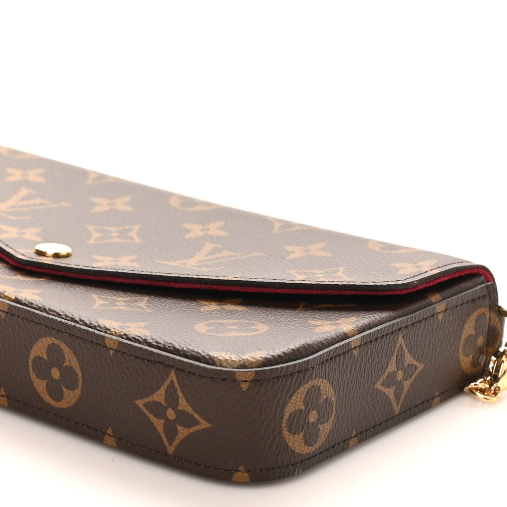 Louis Vuitton Monogram Pochette Felicie Chain Wallet Fuchsia