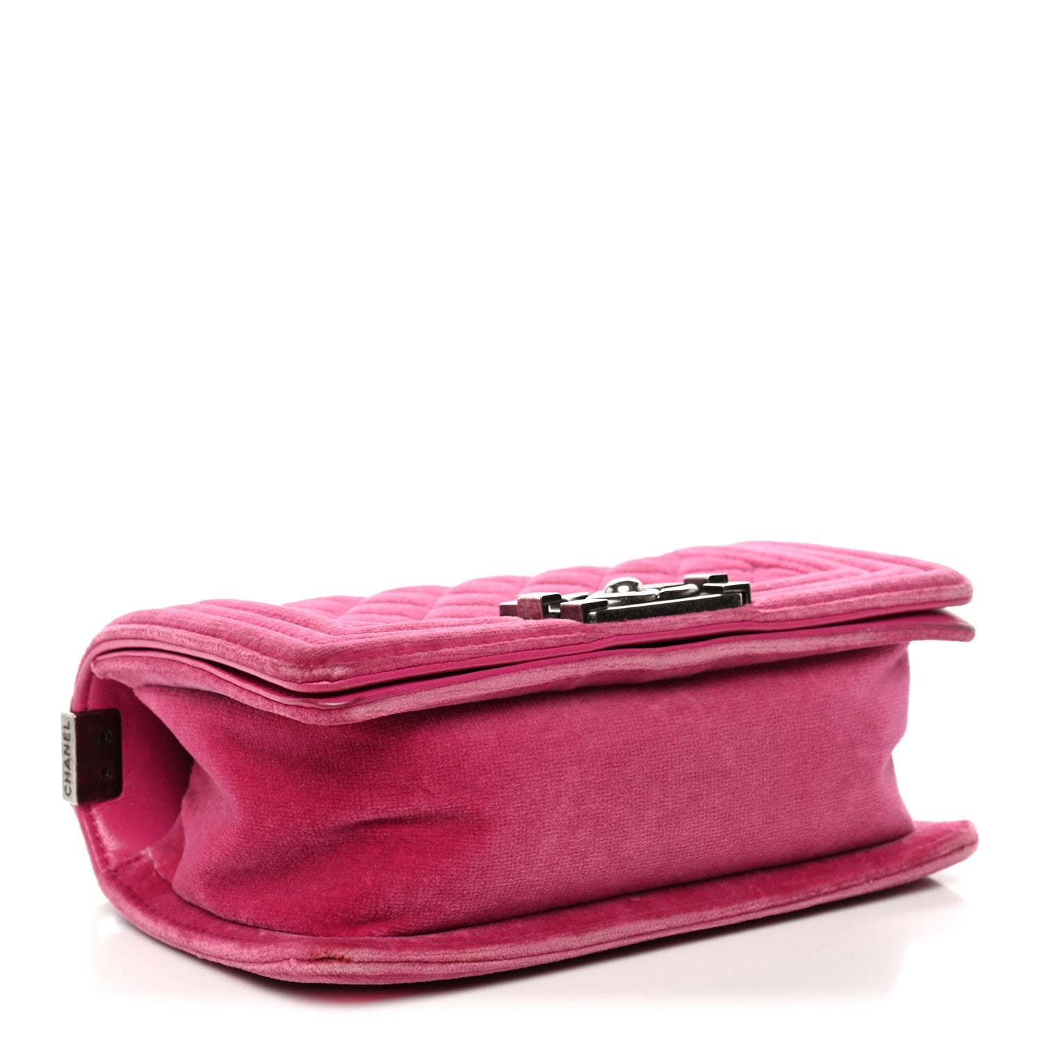 Chanel Velvet Quilted Small Boy Flap Fuchsia