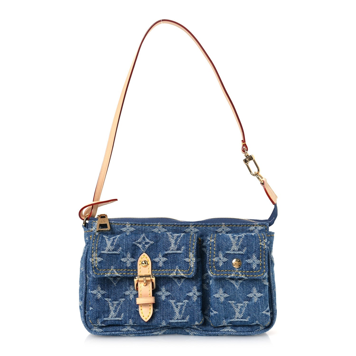 Louis Vuitton Monogram Pochette Accessories Cargo  Blue Denim