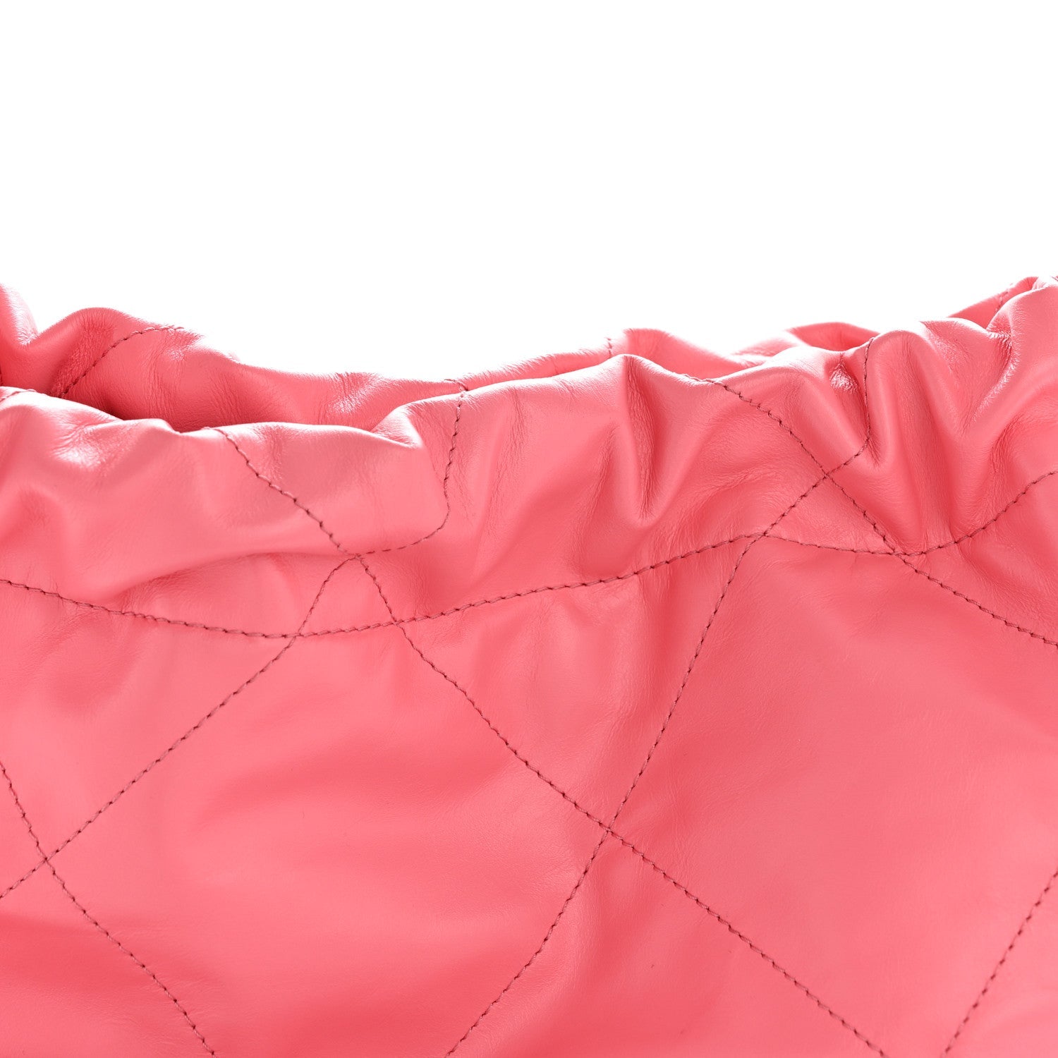 Chanel Shiny Calfskin Quilted Small Chanel 22 Coral Pink