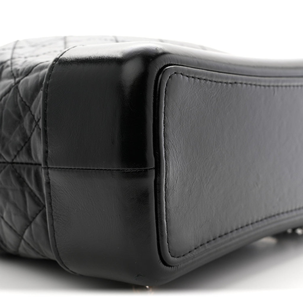 Chanel Aged Calfskin Quilted Small Gabrielle Backpack Black