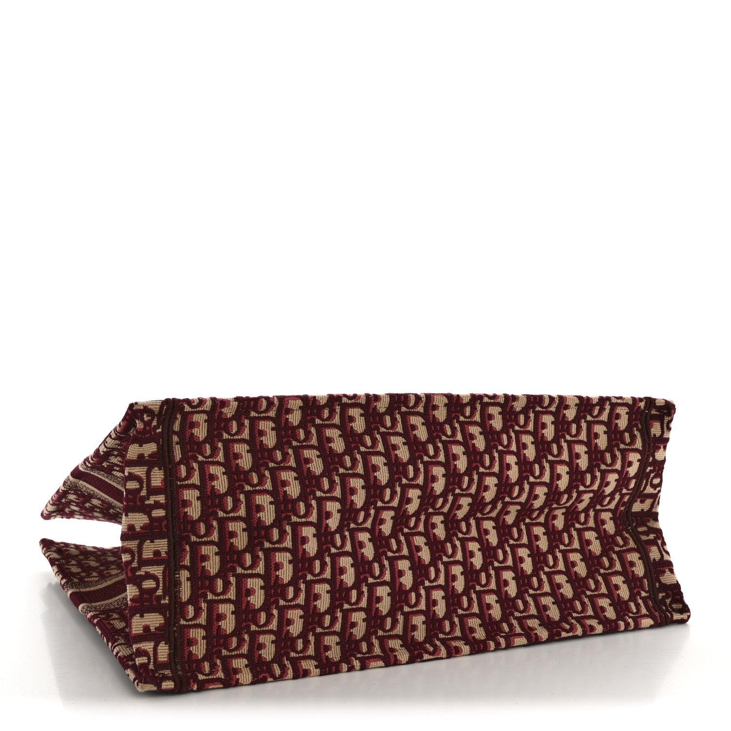 Christian Dior Oblique Large Book Tote Burgundy Multicolor