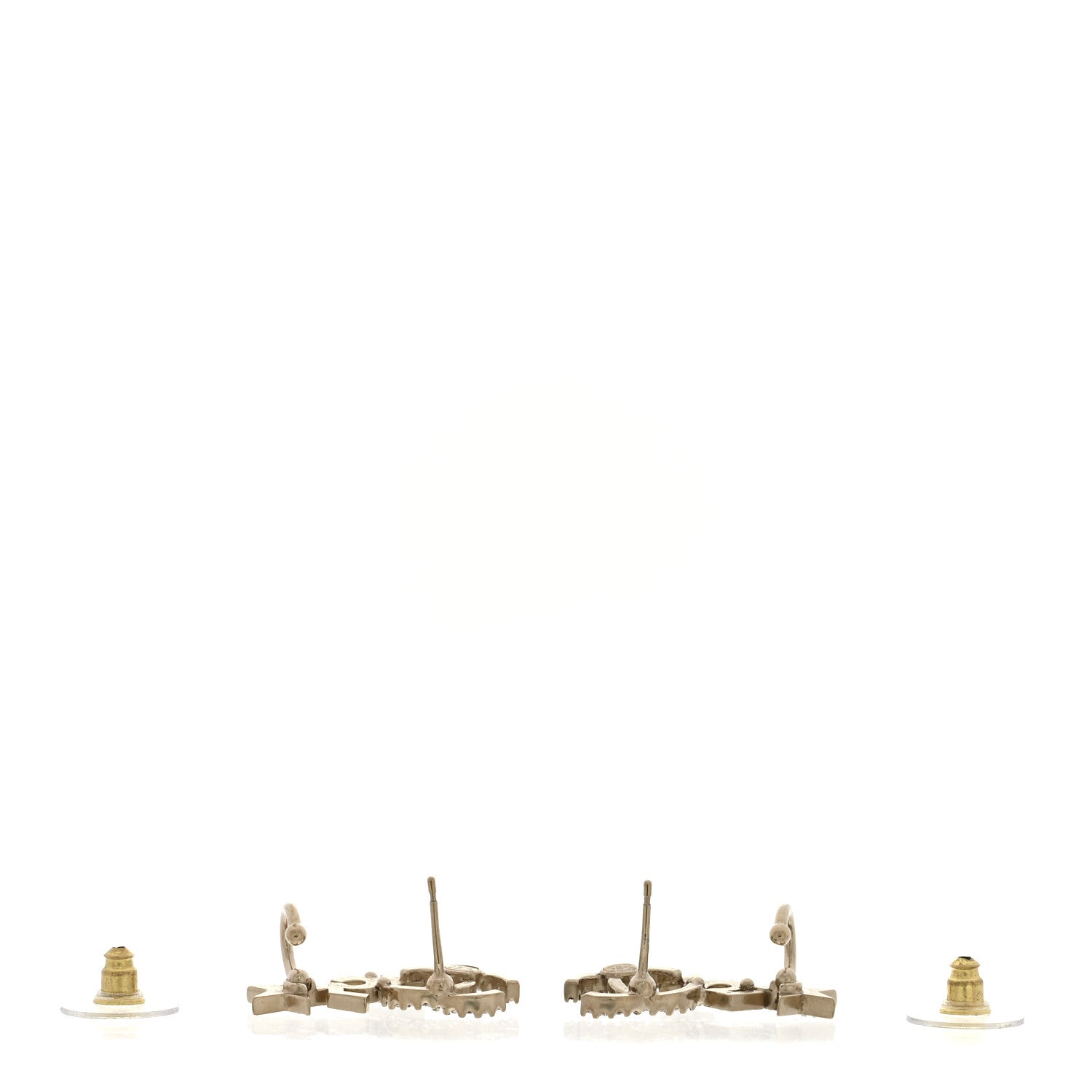 Crystal Star 5 CC Earrings Gold