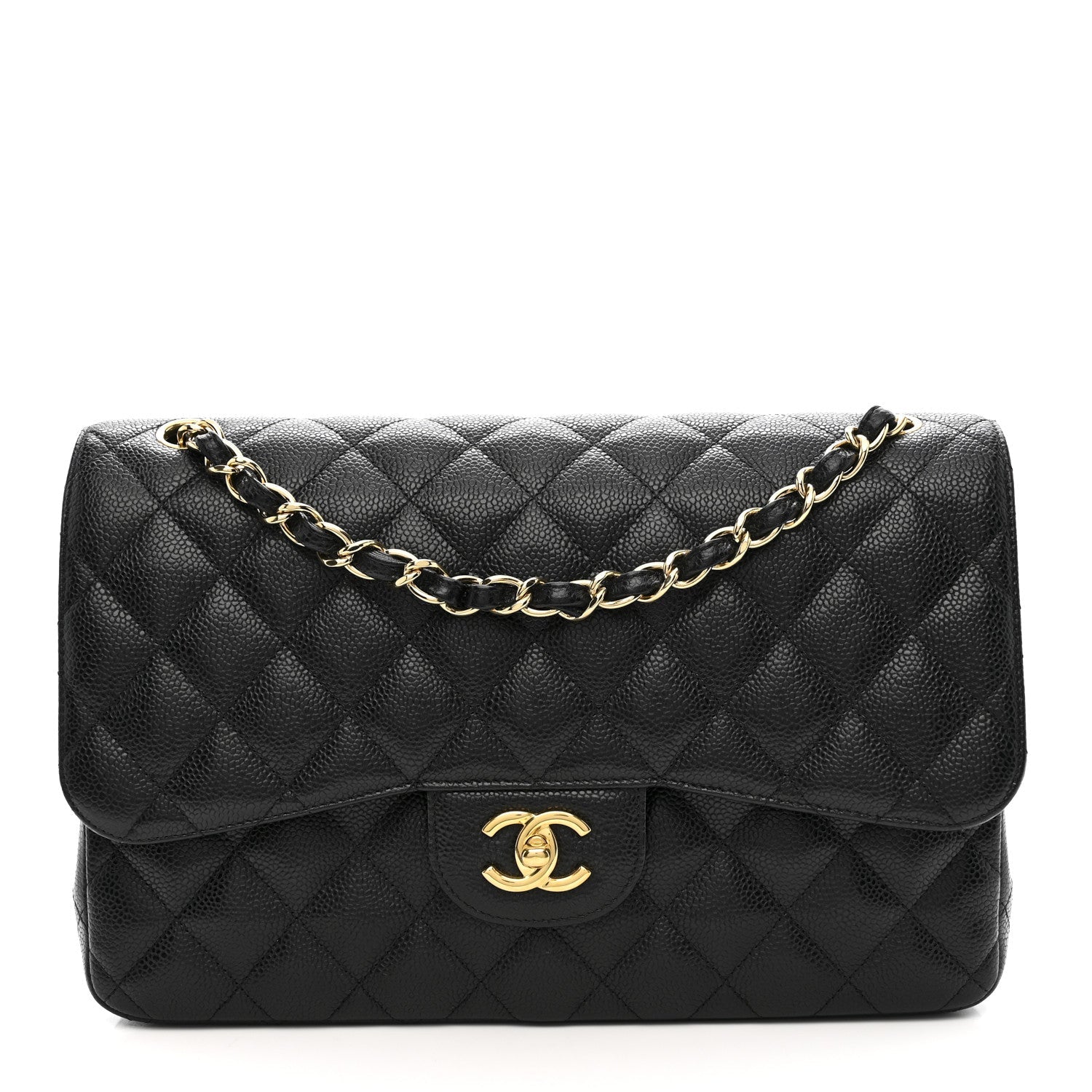 Chanel Caviar Quilted Jumbo Double Flap Black