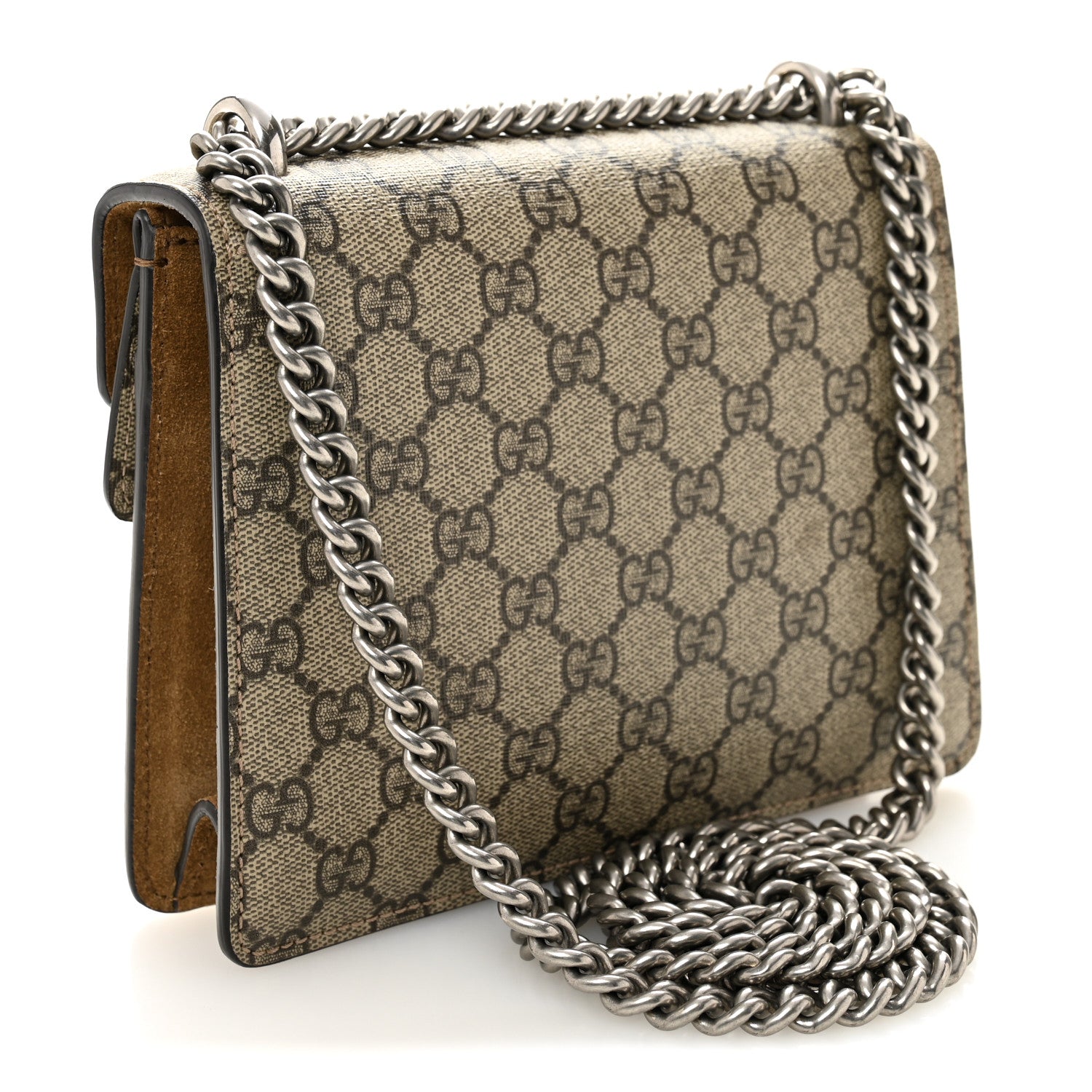 Gucci GG Supreme Monogram Mini Dionysus Shoulder Bag Taupe