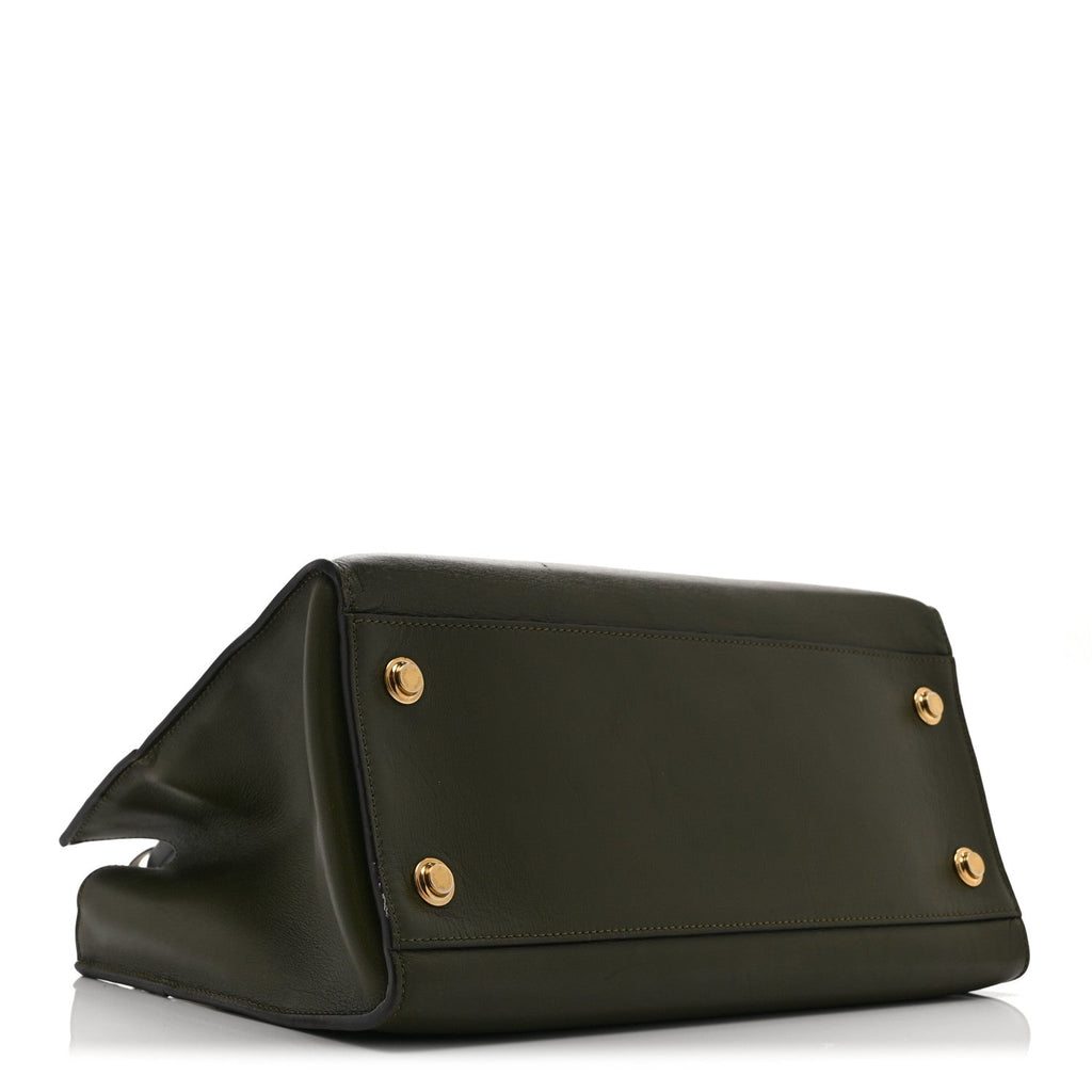 Louis Vuitton Taurillon City Steamer MM Kaki Creme Black