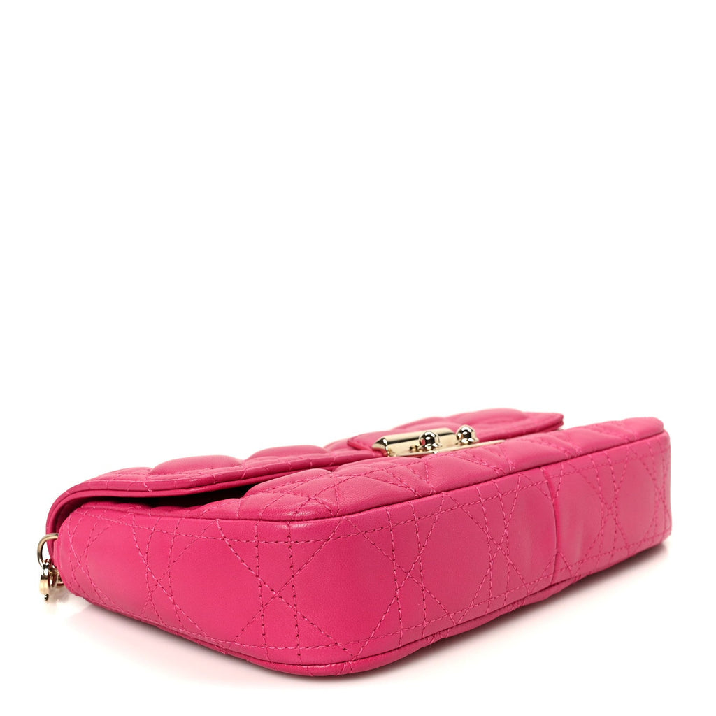 Christian Dior Lambskin Cannage Miss Dior Promenade Pouch Fuchsia