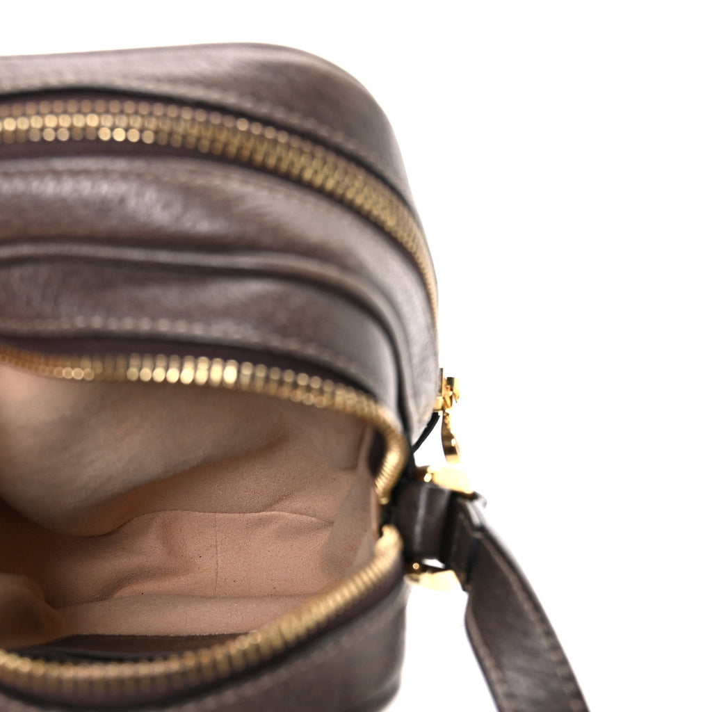 Gucci GG Supreme Monogram Web Mini Ophidia Double Zip Crossbody Bag Beige New Acero