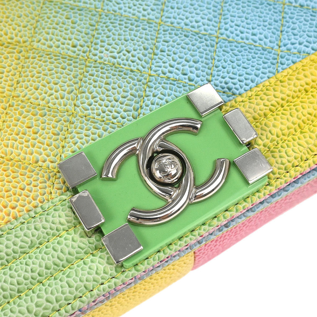 Boy Chanel 2017 Pastel Color Calfskin Medium Shoulder Bag