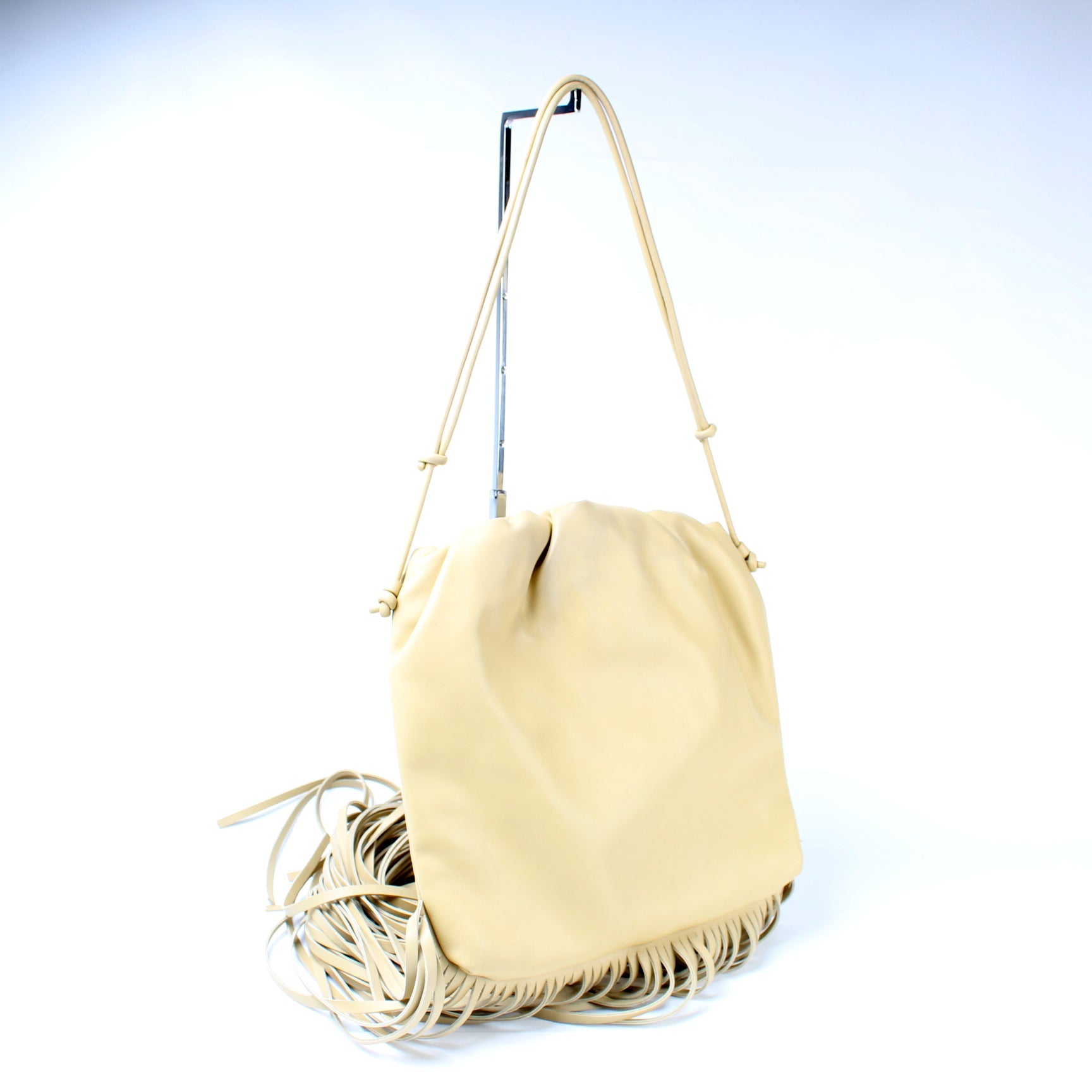 Fringe Leather Pouch Shoulder Bag