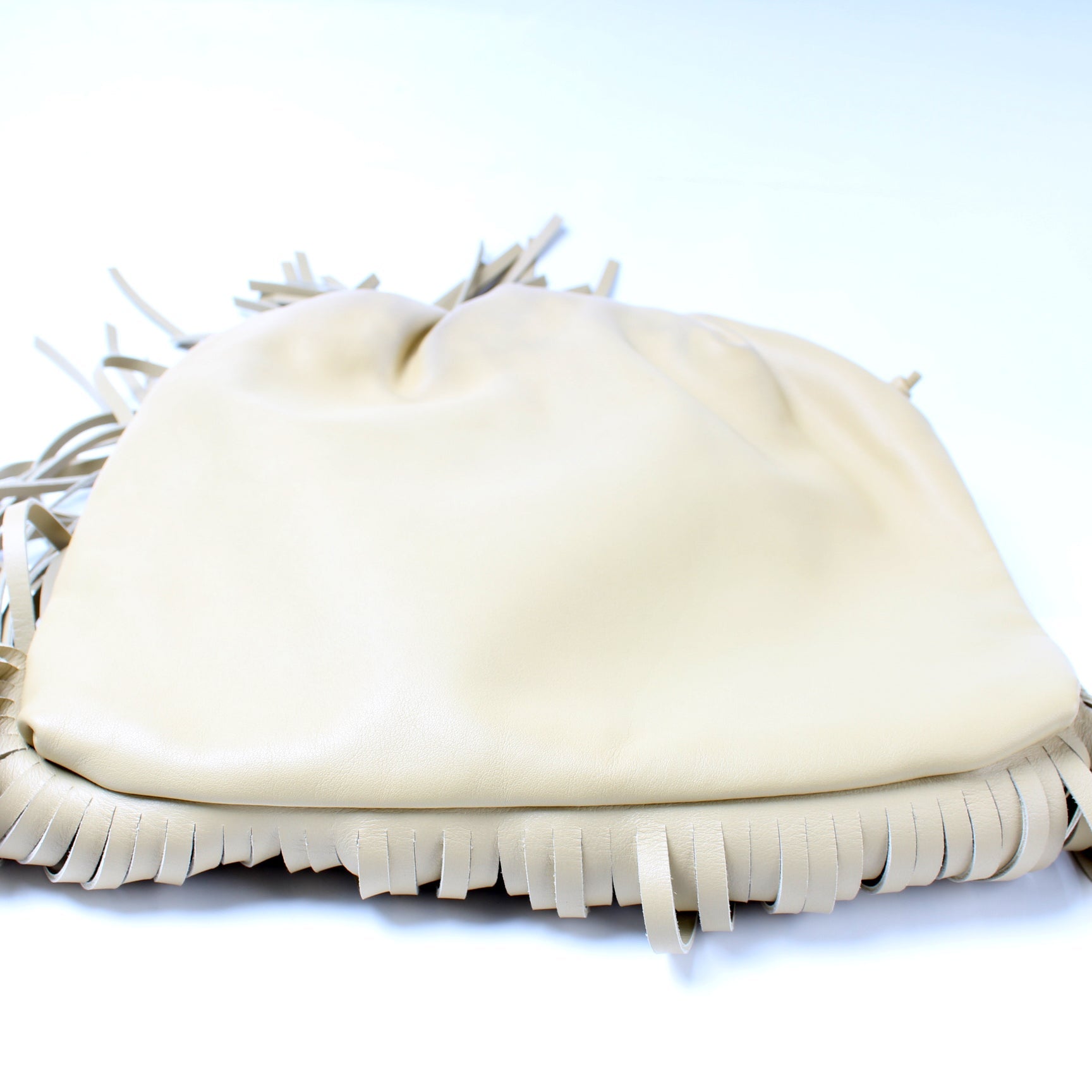 Fringe Leather Pouch Shoulder Bag