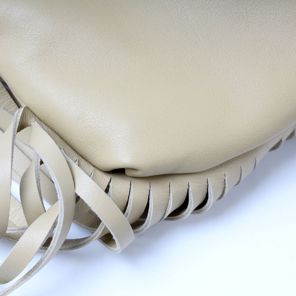 Fringe Leather Pouch Shoulder Bag