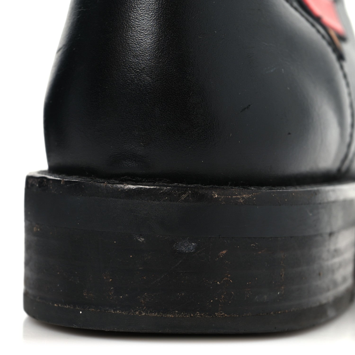 Louis Vuitton Calfskin LV Black Heart Flat Ranger Boots 37 Black