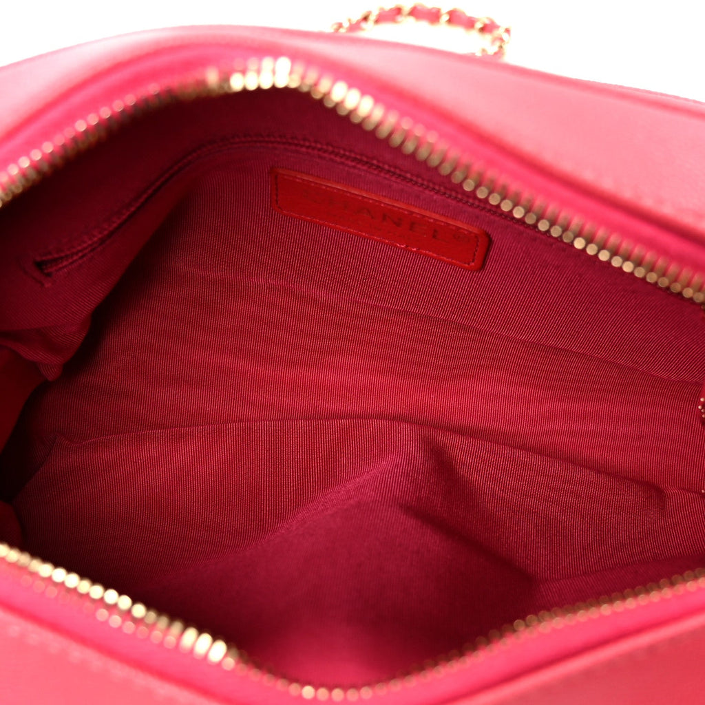 Chanel Caviar Quilted Small In & Out Camera Case Pink