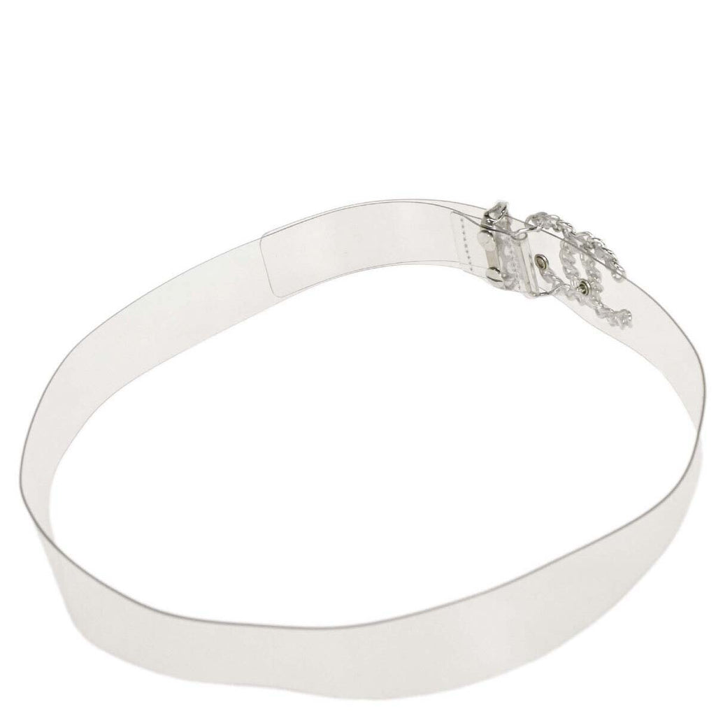 Chanel Clear Silver PVC Belt