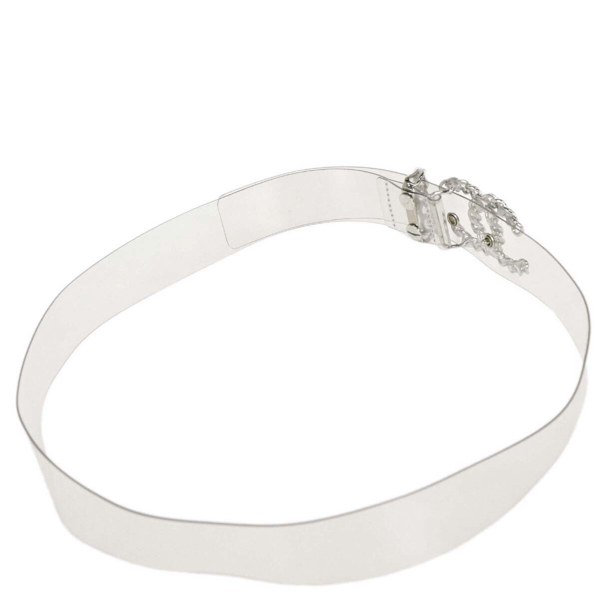 Chanel Clear Silver PVC Belt