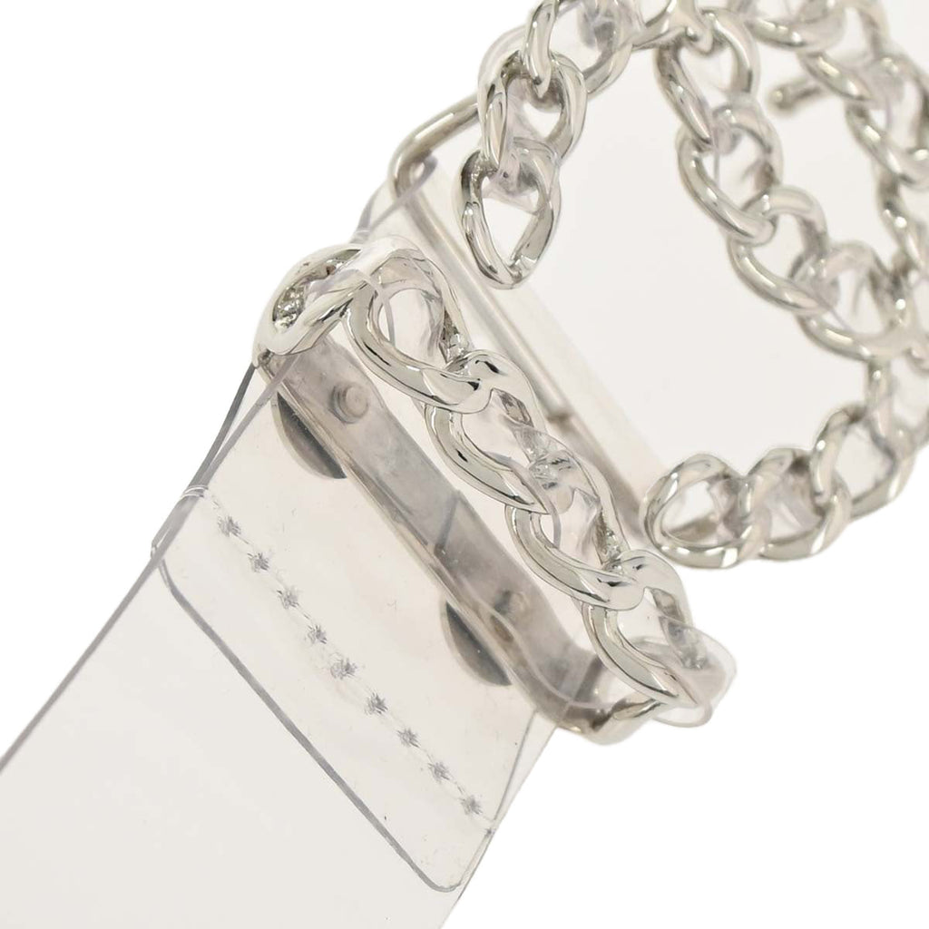 Chanel Clear Silver PVC Belt