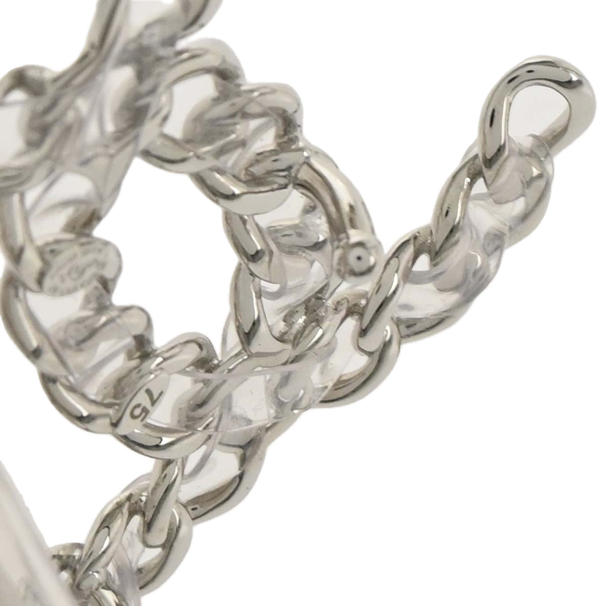 Chanel Clear Silver PVC Belt