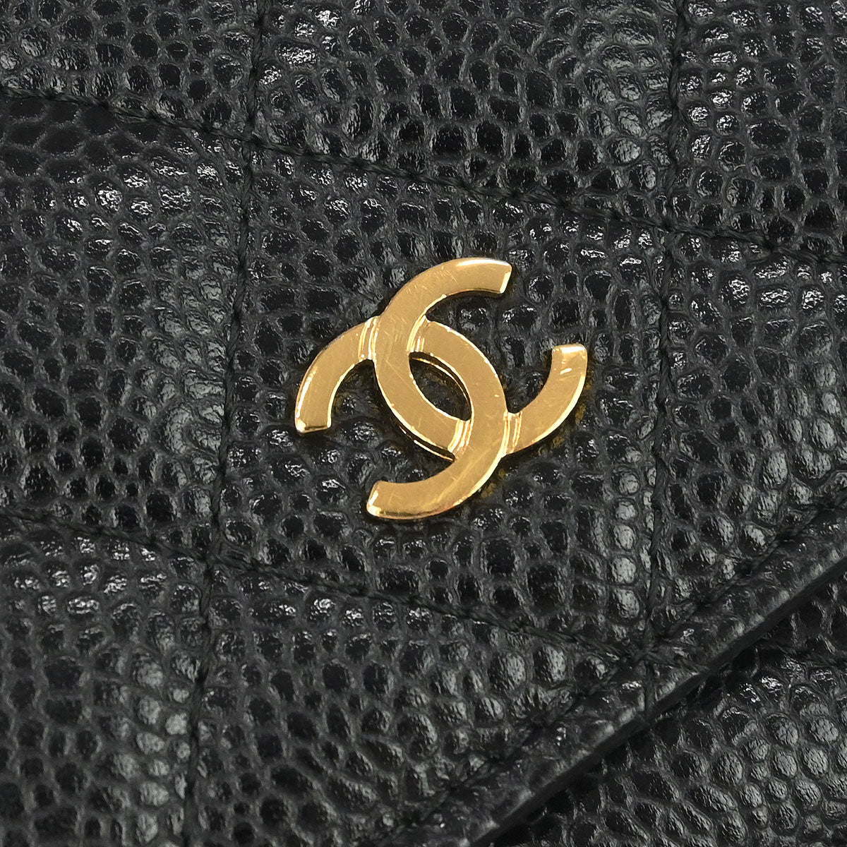 Chanel 2019 Black Caviar Skin Classic WOC Wallet on Chain Bag