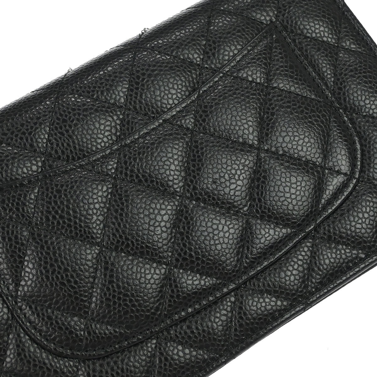 Chanel 2019 Black Caviar Skin Classic WOC Wallet on Chain Bag