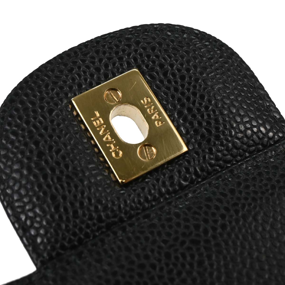 Chanel Black Caviar Skin Jumbo Classic Double Flap Shoulder Bag