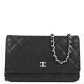 Chanel 2017-2018 Black Caviar Skin Classic WOC Wallet on Chain Bag