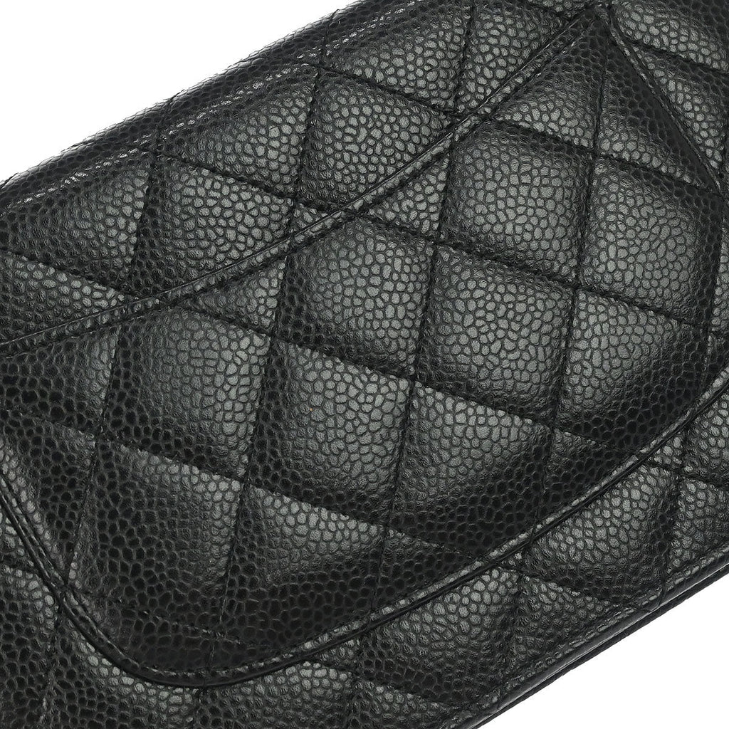 Chanel 2017-2018 Black Caviar Skin Classic WOC Wallet on Chain Bag