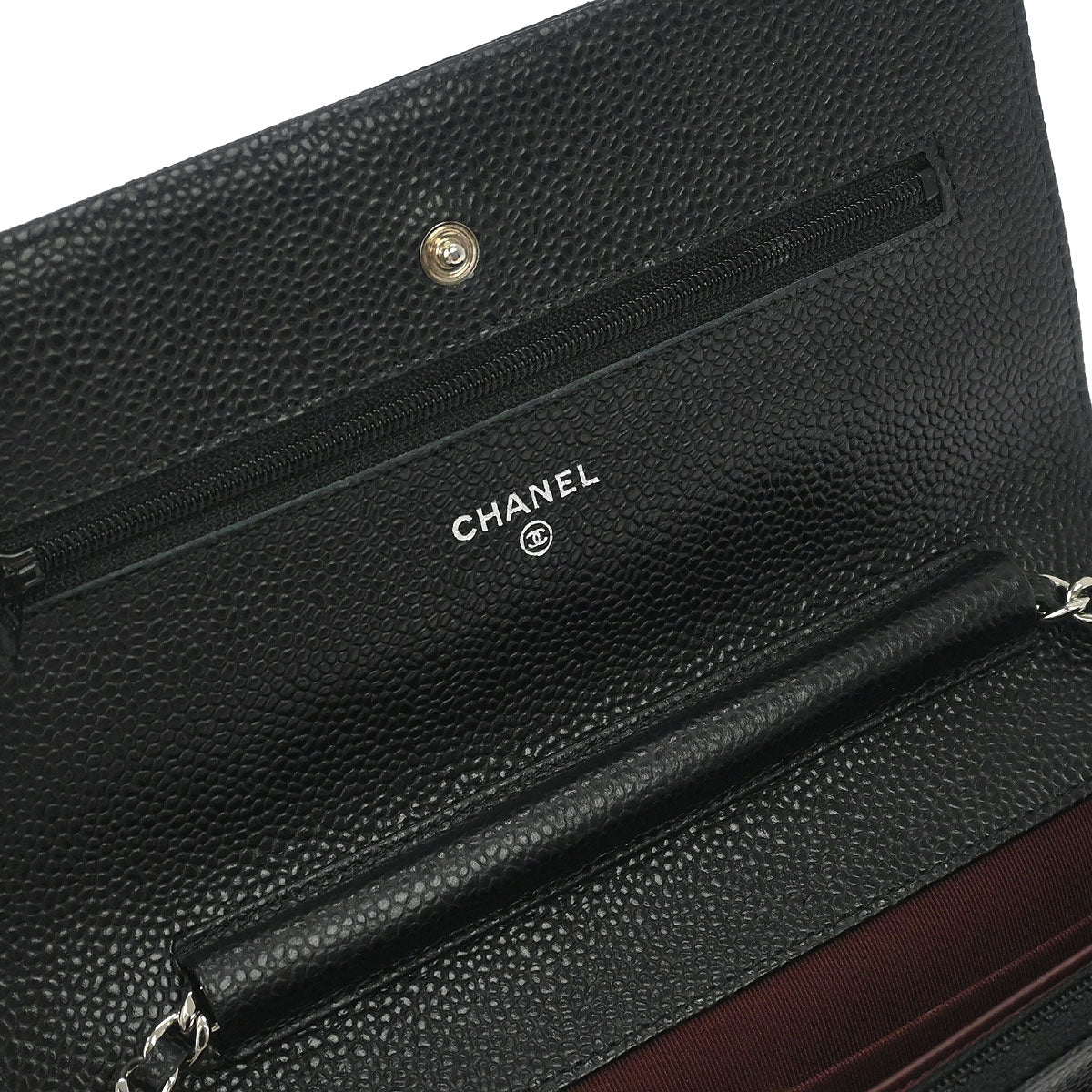 Chanel 2017-2018 Black Caviar Skin Classic WOC Wallet on Chain Bag