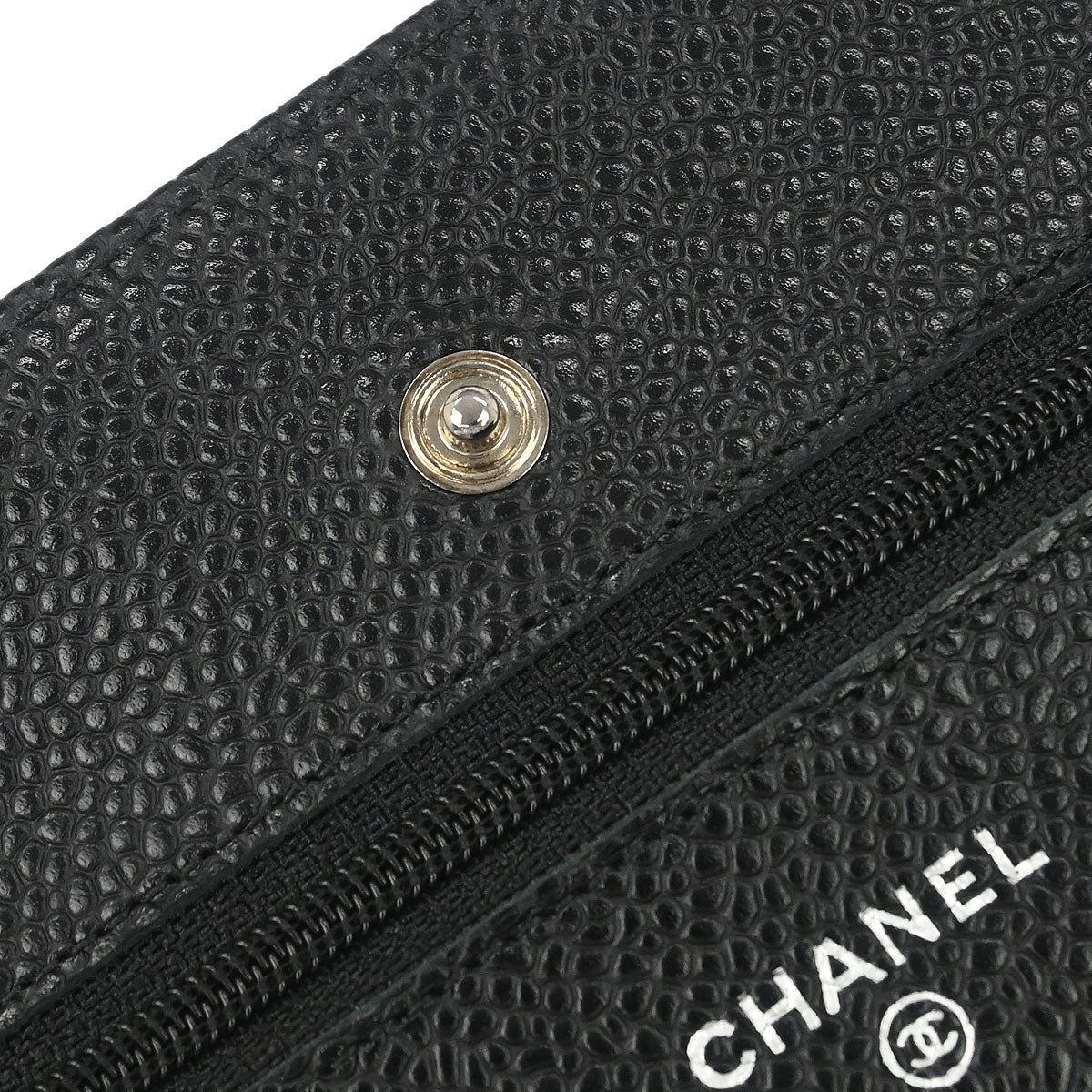 Chanel 2017-2018 Black Caviar Skin Classic WOC Wallet on Chain Bag