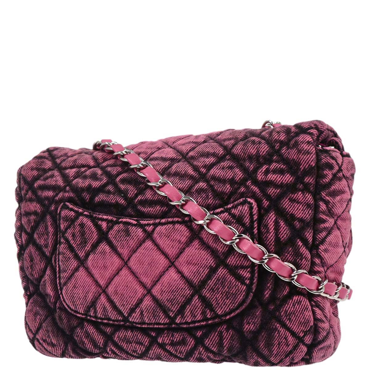 Chanel Pink Denim Shoulder Bag