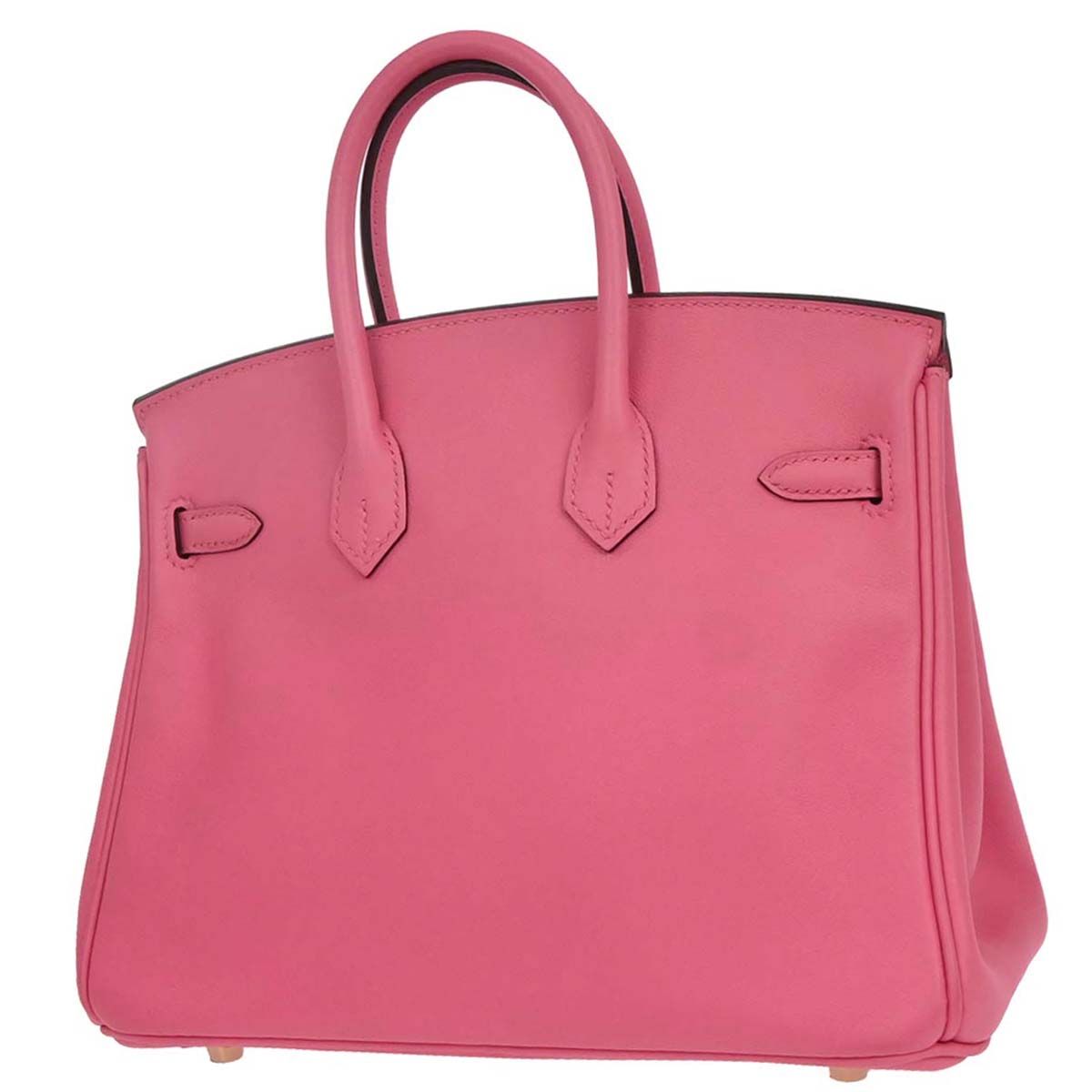 Hermes Rose Azalee Swift Birkin 25 Handbag