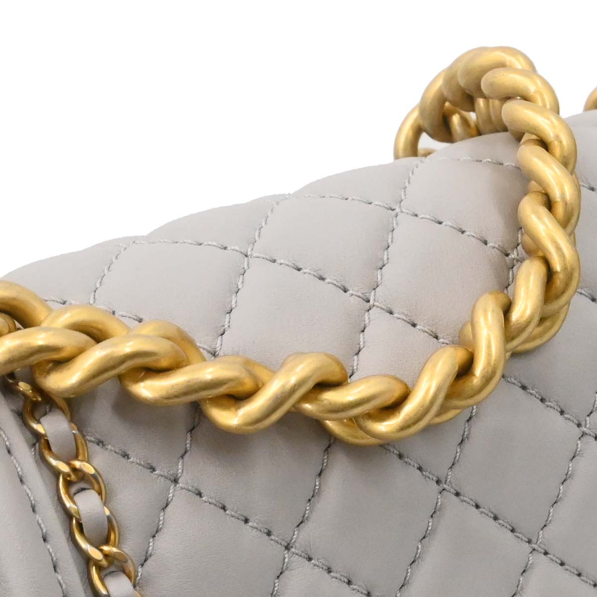 Boy Chanel Gray Lambskin Small Chain Shoulder Bag