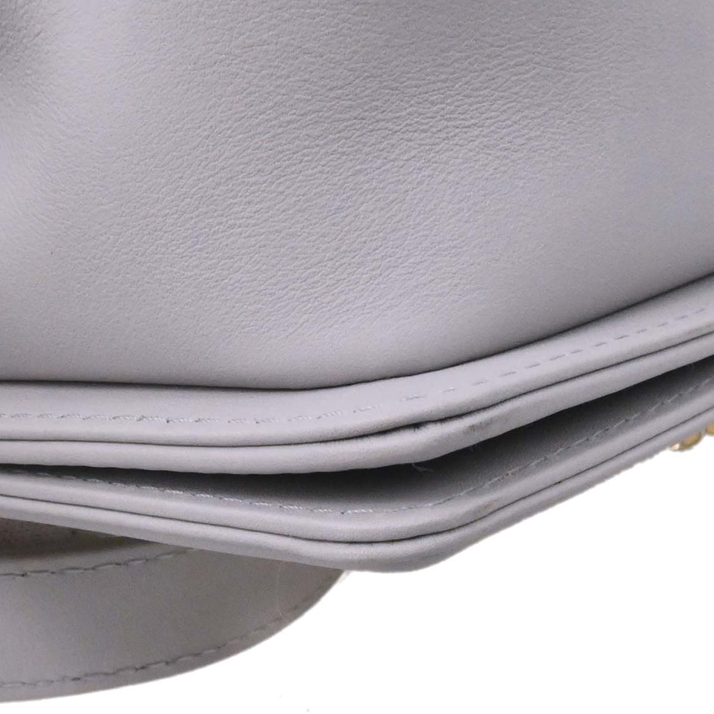 Boy Chanel Gray Lambskin Small Chain Shoulder Bag