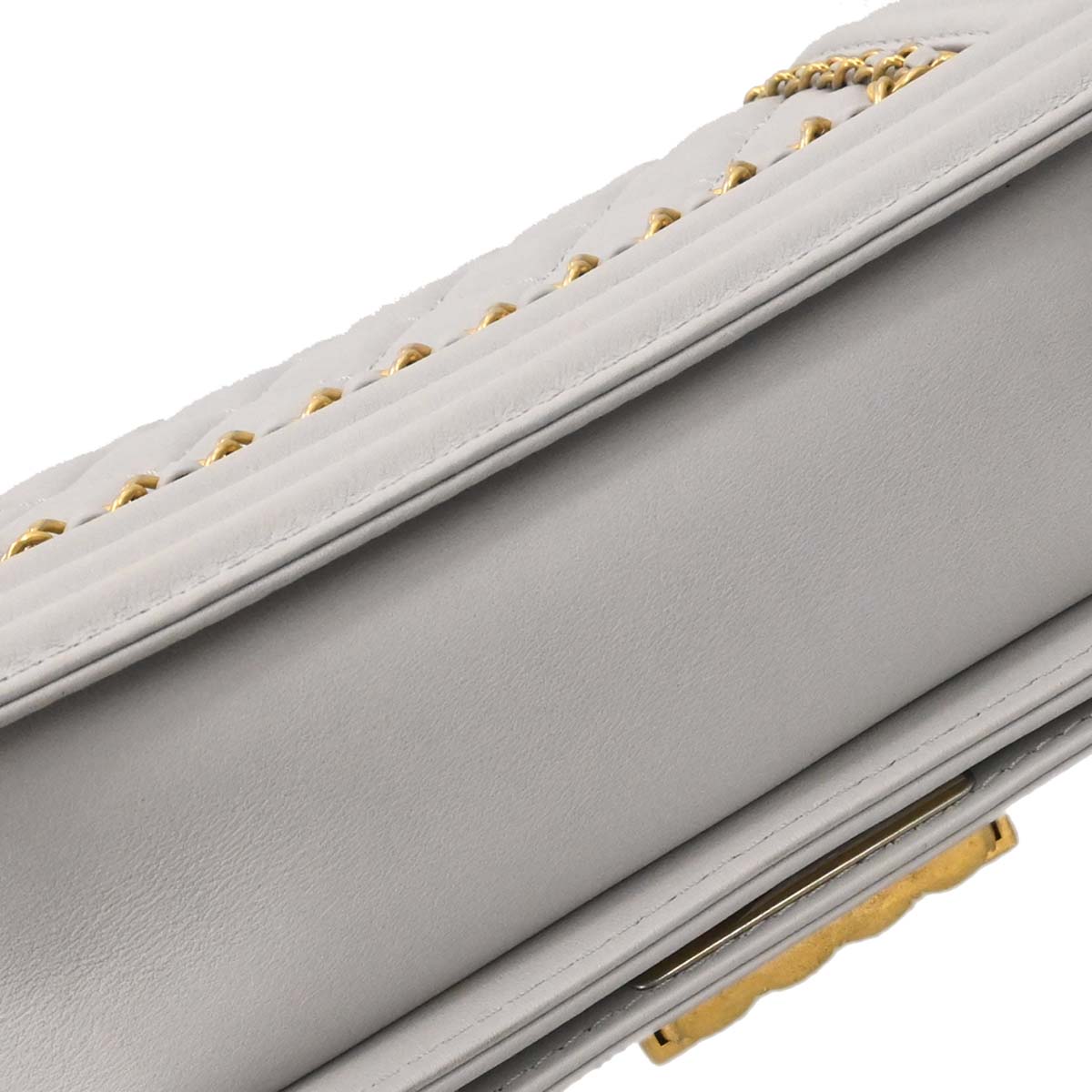 Boy Chanel Gray Lambskin Small Chain Shoulder Bag
