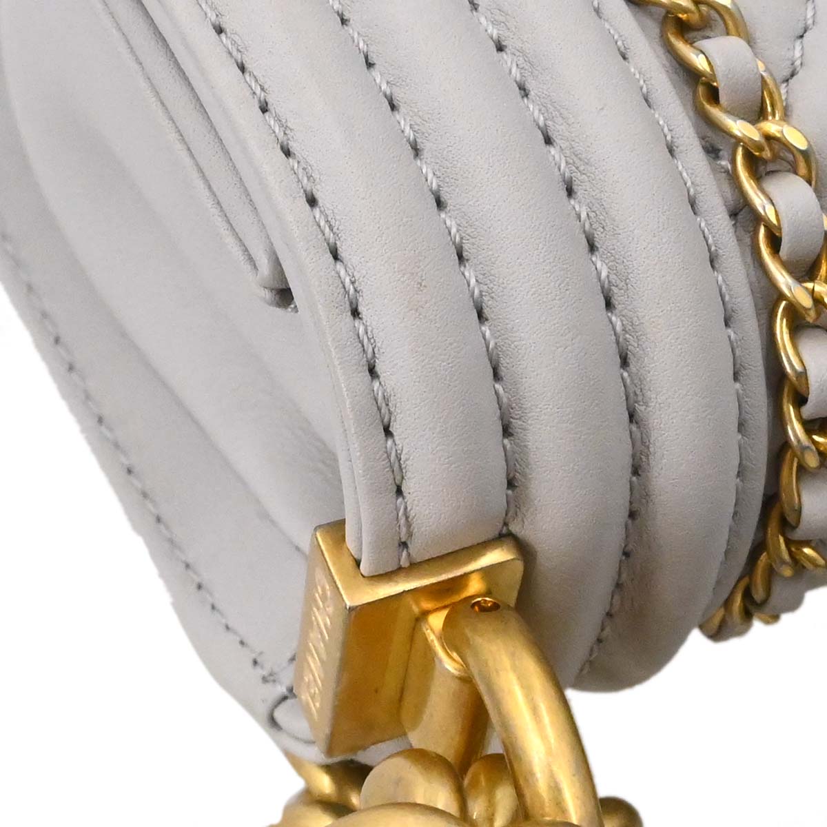 Boy Chanel Gray Lambskin Small Chain Shoulder Bag