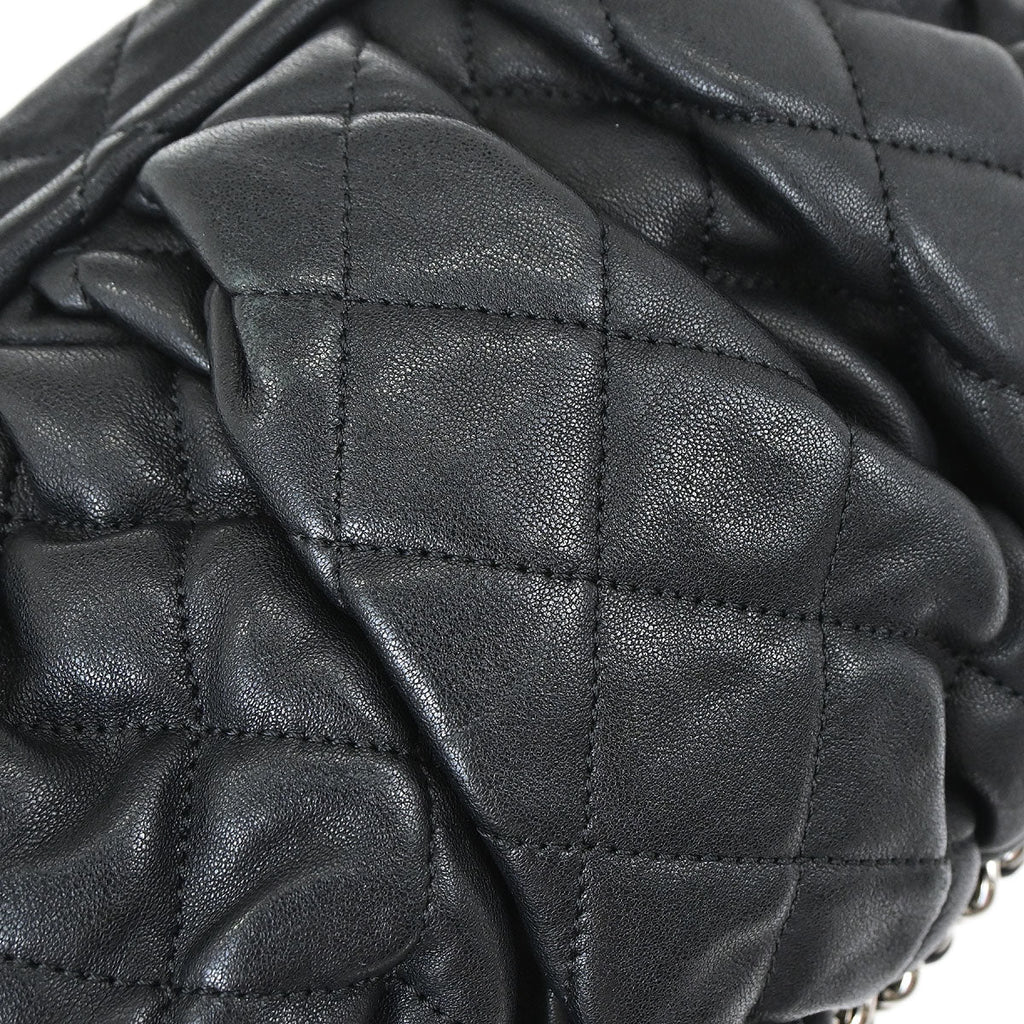 Chanel Black Calfskin Chain Around Shoulder Bag