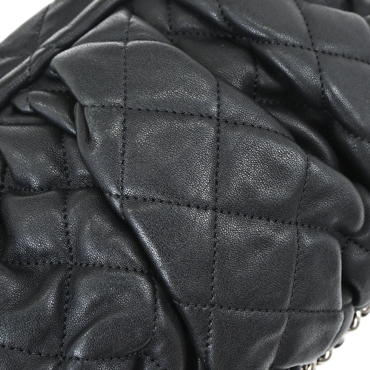 Chanel Black Calfskin Chain Around Shoulder Bag
