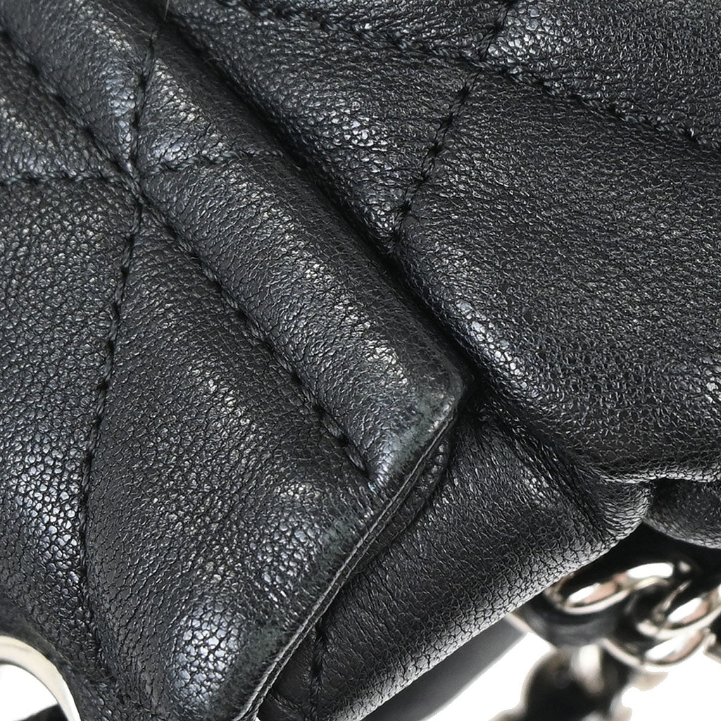 Chanel Black Calfskin Chain Around Shoulder Bag