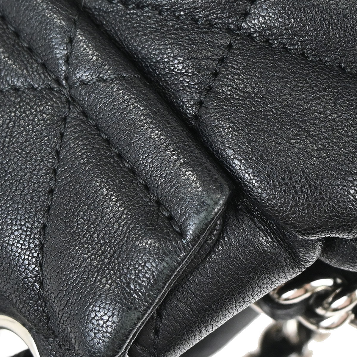 Chanel Black Calfskin Chain Around Shoulder Bag