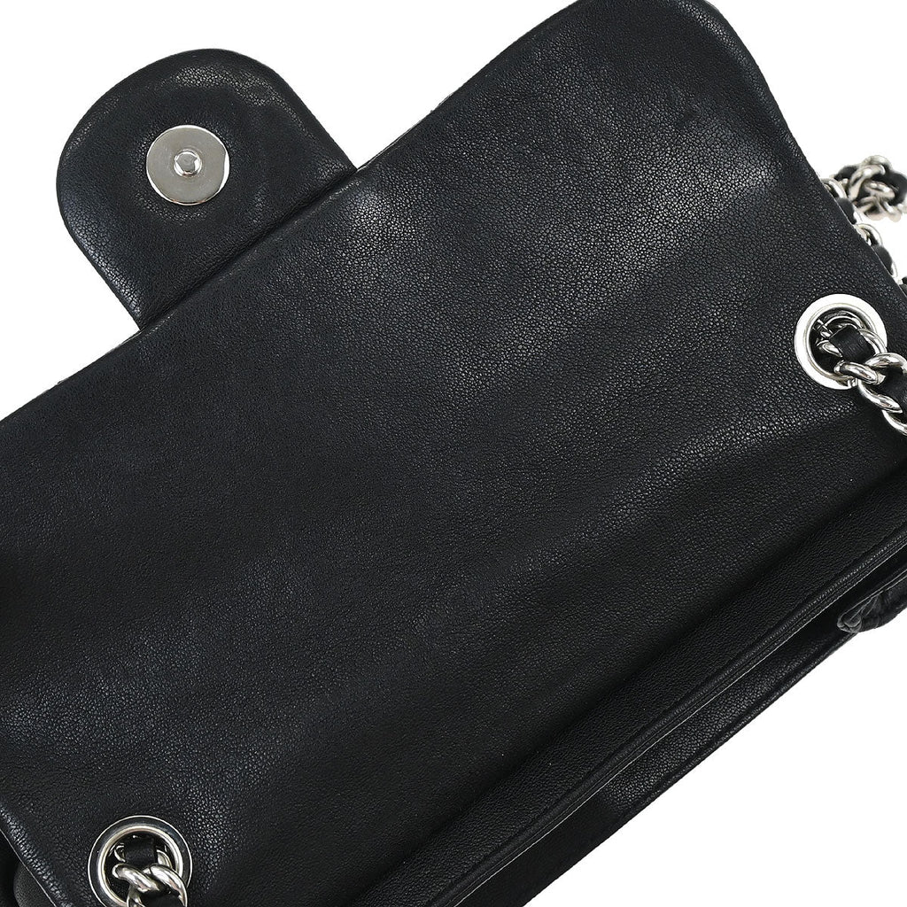 Chanel Black Calfskin Chain Around Shoulder Bag