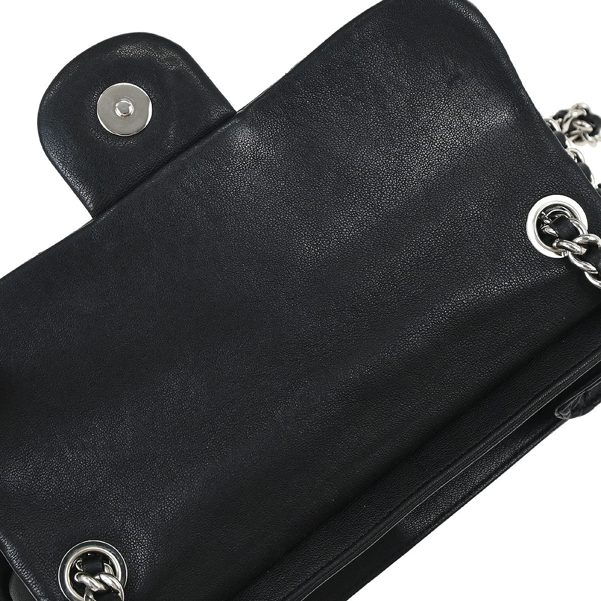 Chanel Black Calfskin Chain Around Shoulder Bag