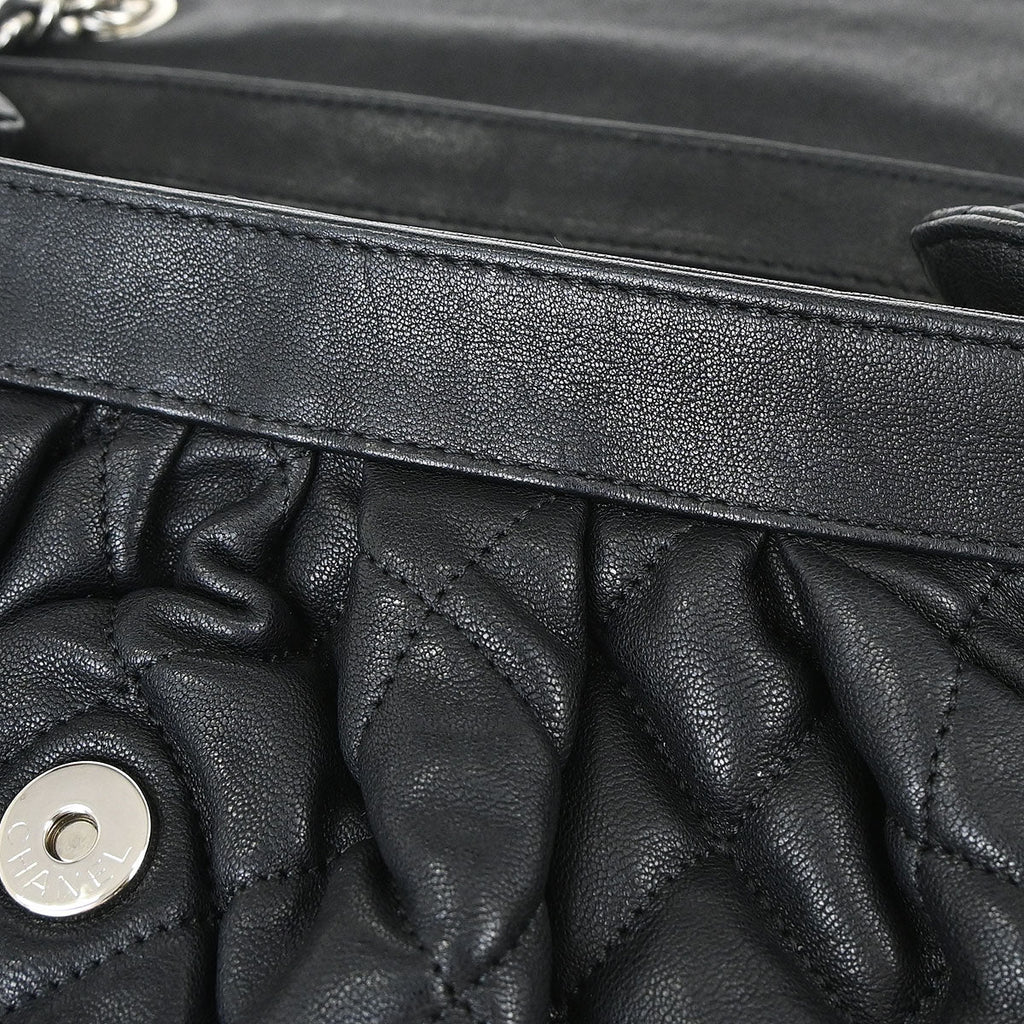 Chanel Black Calfskin Chain Around Shoulder Bag