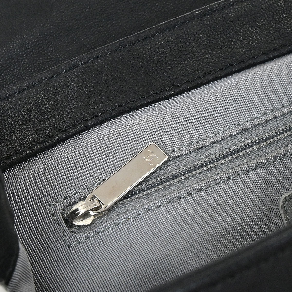 Chanel Black Calfskin Chain Around Shoulder Bag