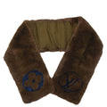 Louis Vuitton Monogram Rabbit Fur Flower Echarpe Bystamp Rex Stole M75757