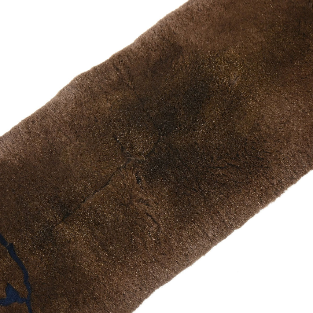 Louis Vuitton Monogram Rabbit Fur Flower Echarpe Bystamp Rex Stole M75757