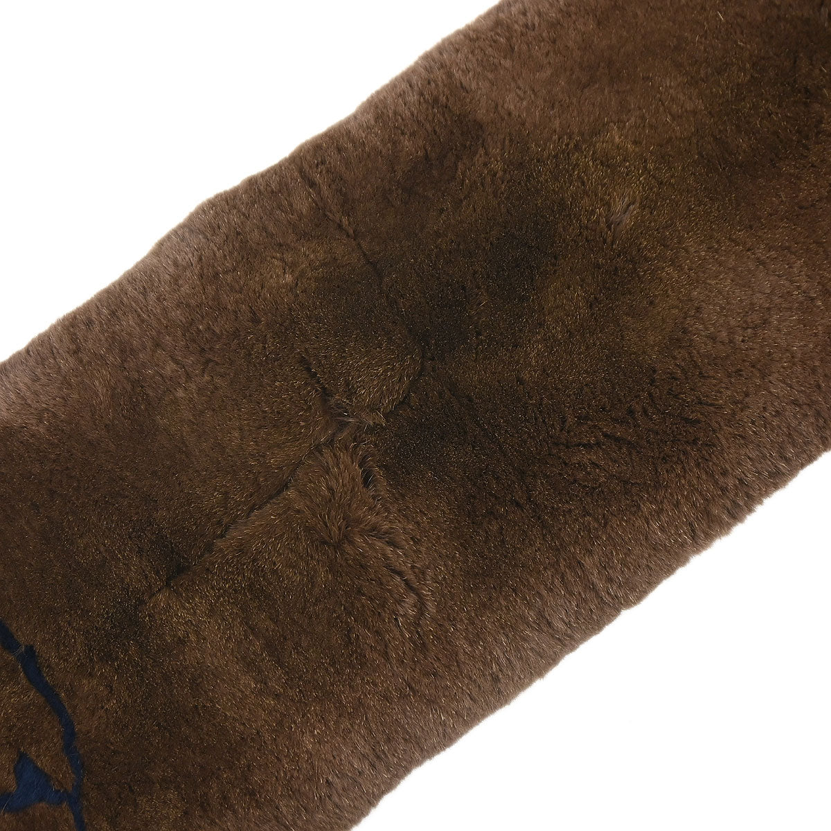 Louis Vuitton Monogram Rabbit Fur Flower Echarpe Bystamp Rex Stole M75757