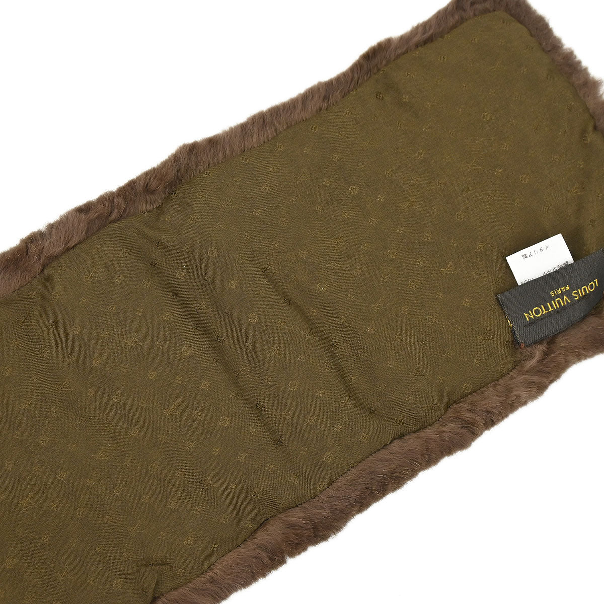 Louis Vuitton Monogram Rabbit Fur Flower Echarpe Bystamp Rex Stole M75757