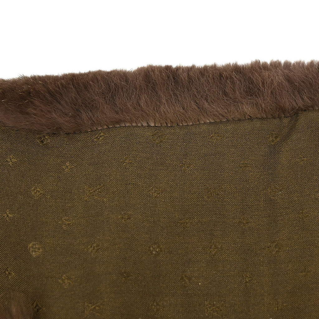 Louis Vuitton Monogram Rabbit Fur Flower Echarpe Bystamp Rex Stole M75757