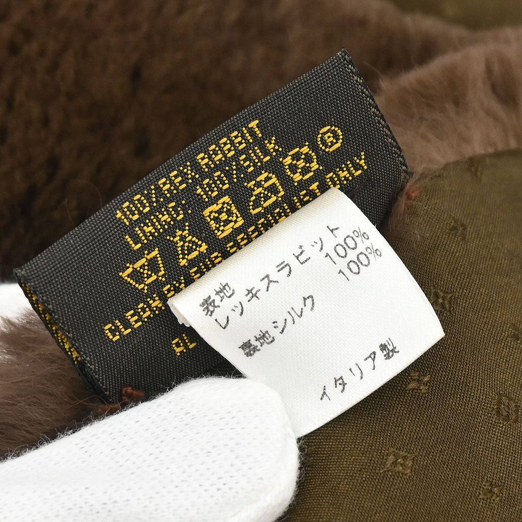 Louis Vuitton Monogram Rabbit Fur Flower Echarpe Bystamp Rex Stole M75757