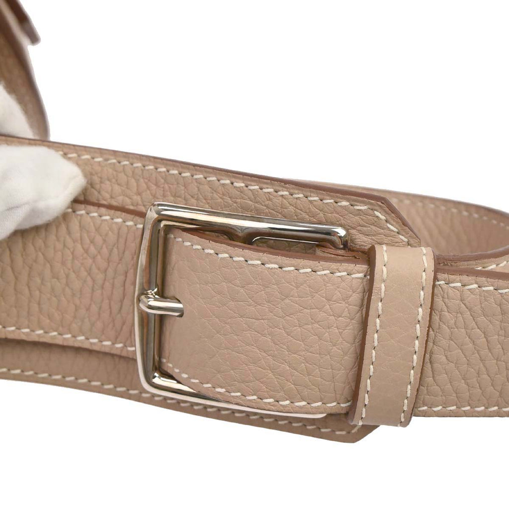 Hermes Argile Taurillon Clemence Jypsiere 31 Shoulder Bag